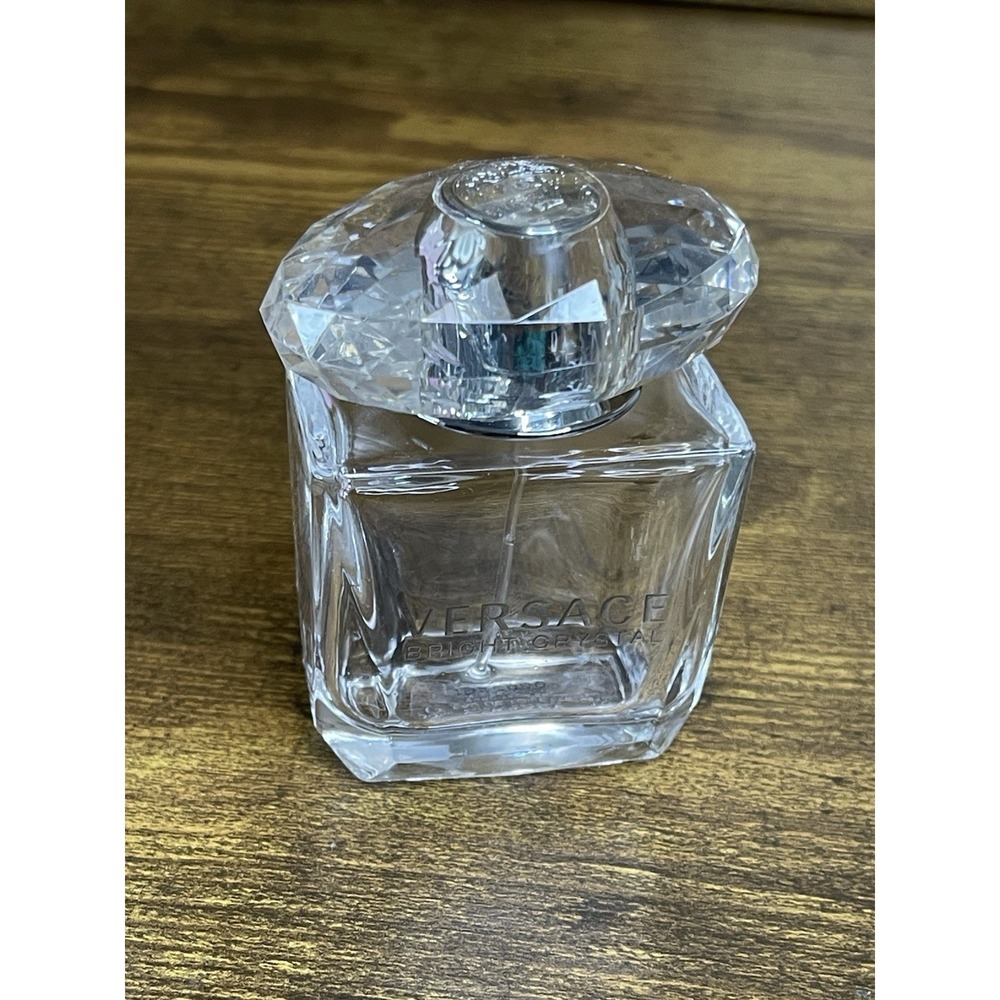 -Versace Bright Crystal Perfume Empty Bottle 3.75'' Tall Made In Italy